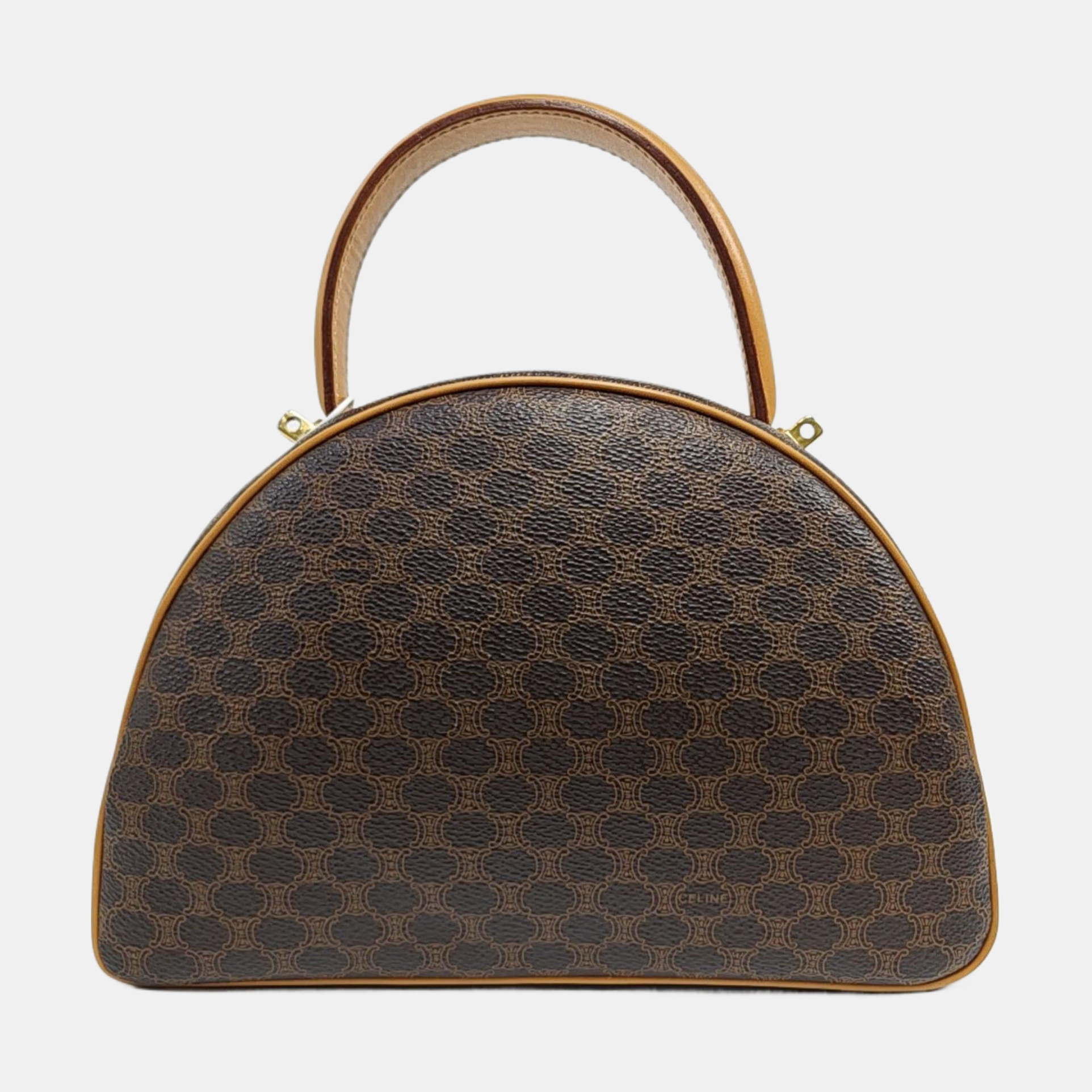 Leather Top Handle Bag Yellow