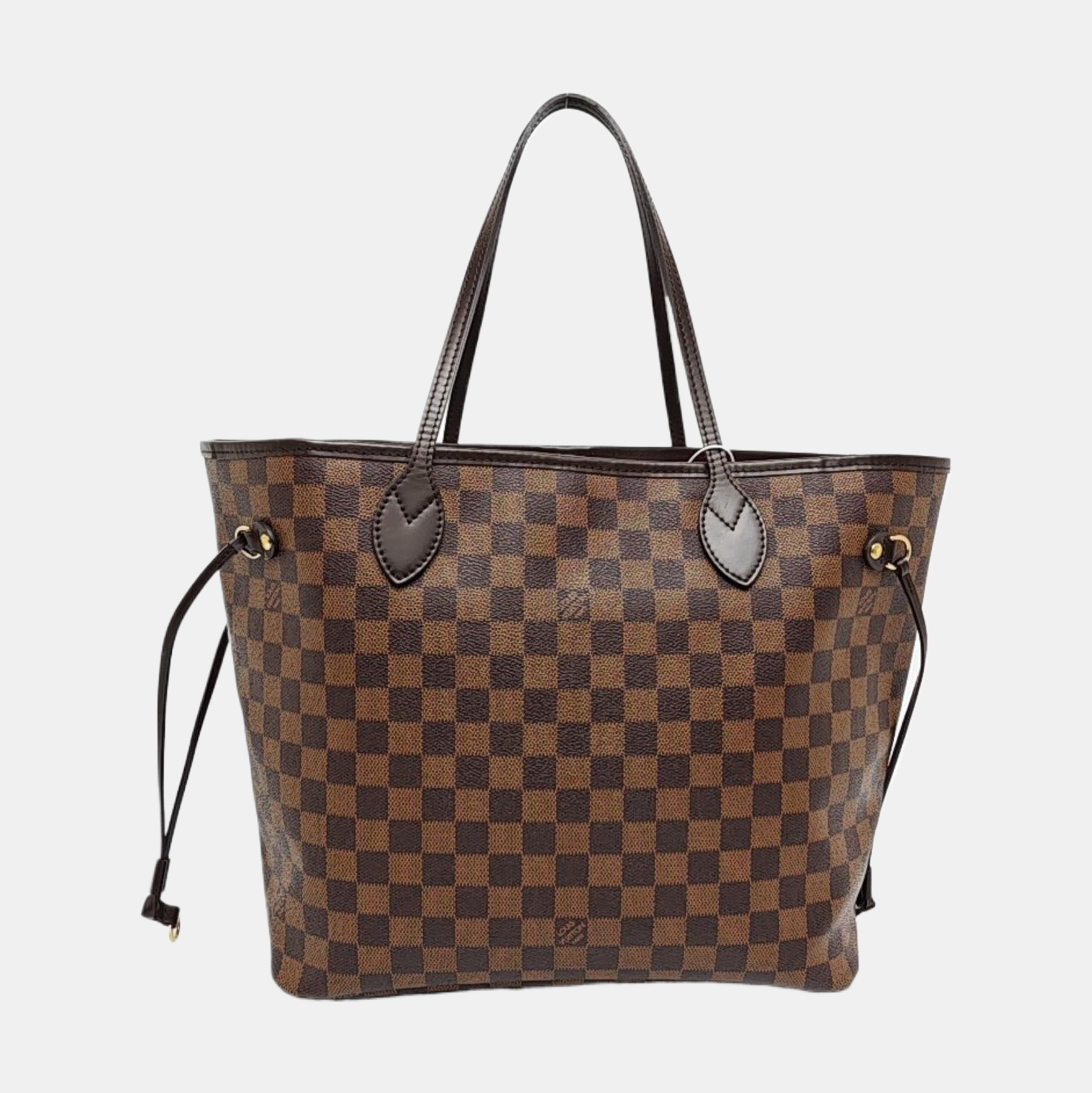 Authenticated pre-owned  NEVERFULL MM Damier Ebene Coated Canvas Brown - Tote Bag at Looply