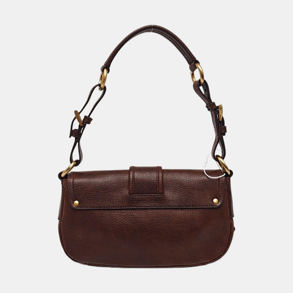 Calfskin Top Handle Bag Brown