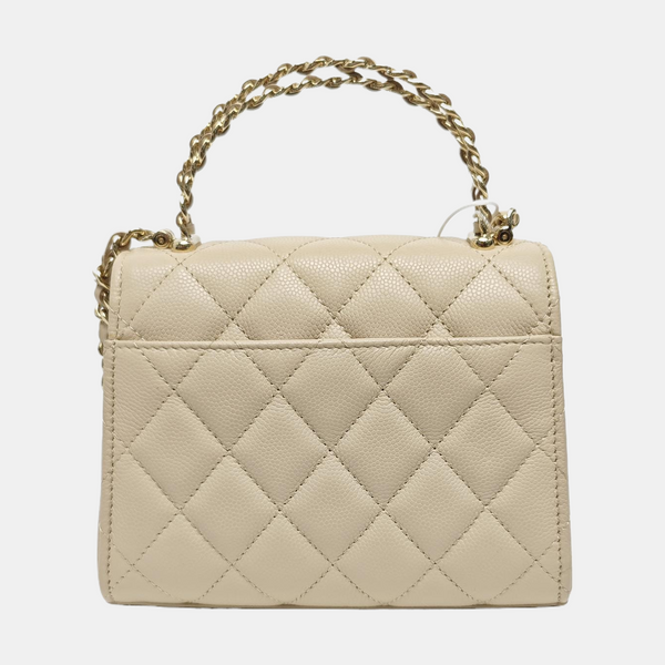 KELLY Quilted Calfskin Beige