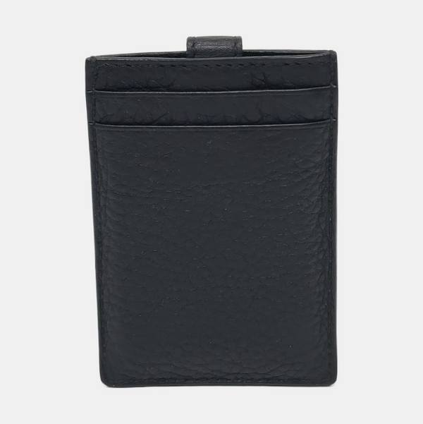 Quilted Calfskin Card Holder Black