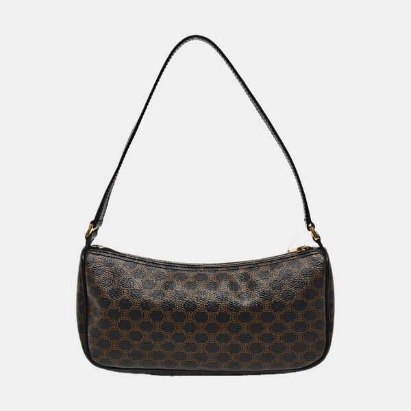 Coated Canvas Top Handle Bag Mini Black