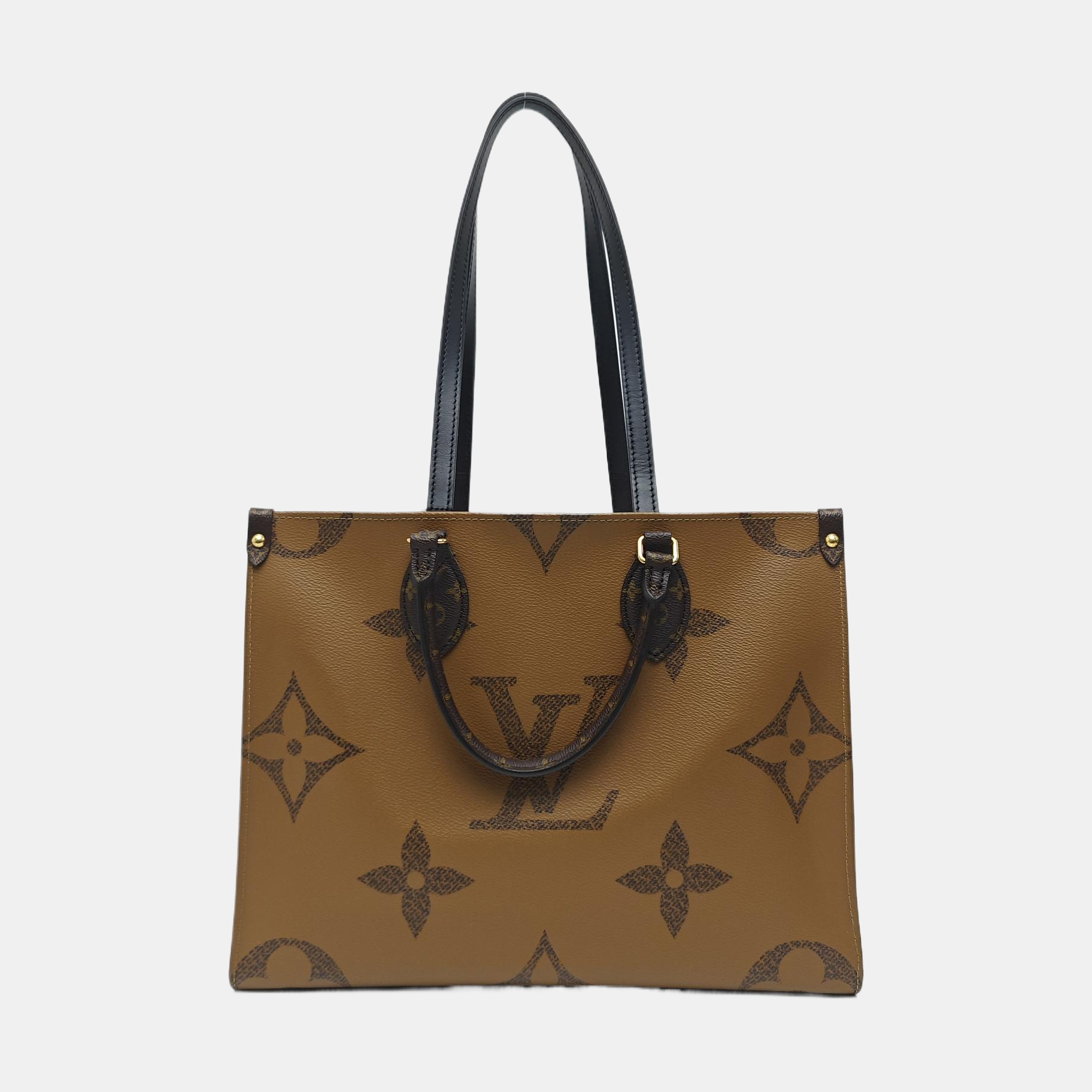 ONTHEGO MM Monogram Coated Canvas Brown