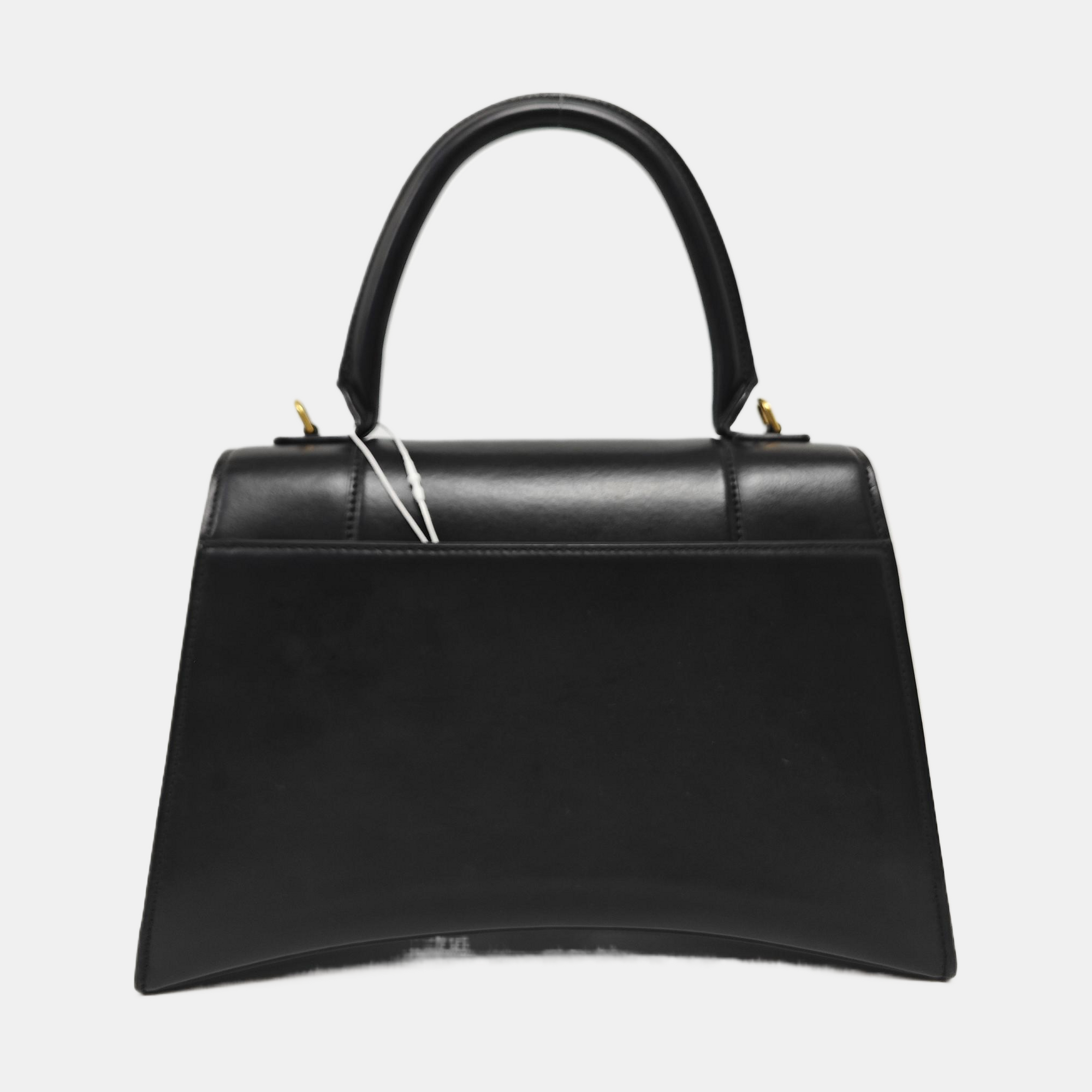 Hourglass Small Calfskin Black