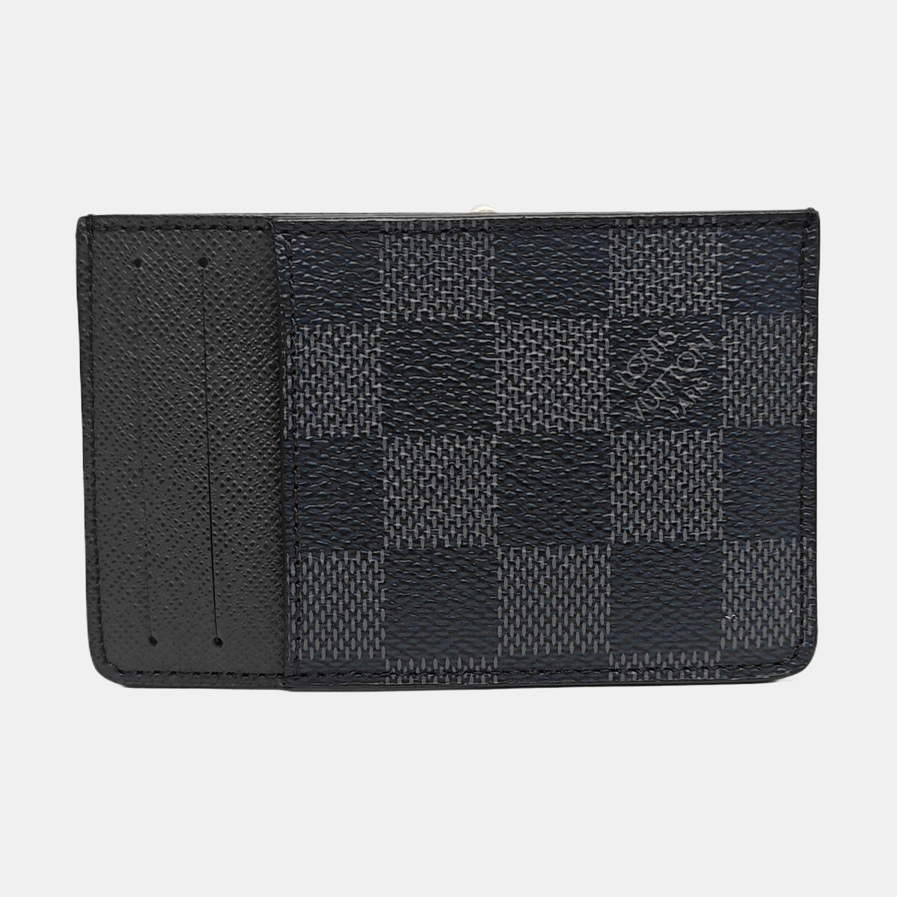 Damier Graphite Coated Canvas Card Holder Black