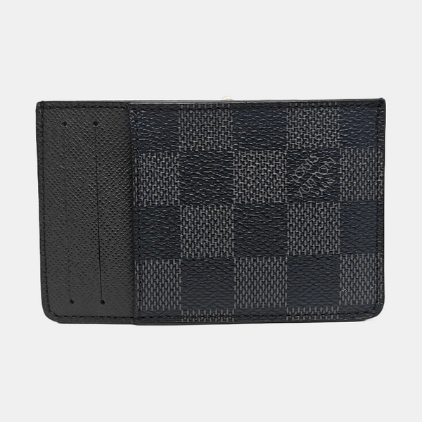 Damier Graphite Coated Canvas Card Holder Black