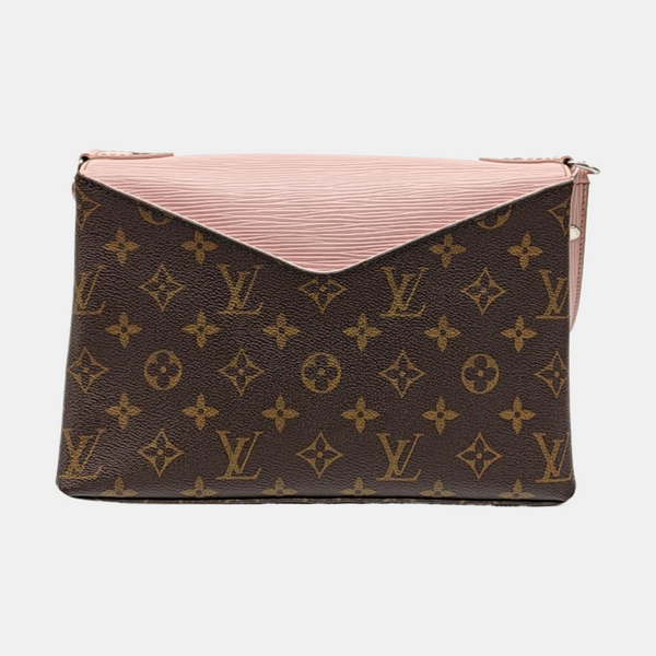 SAINT MICHEL Monogram Coated Canvas Pink