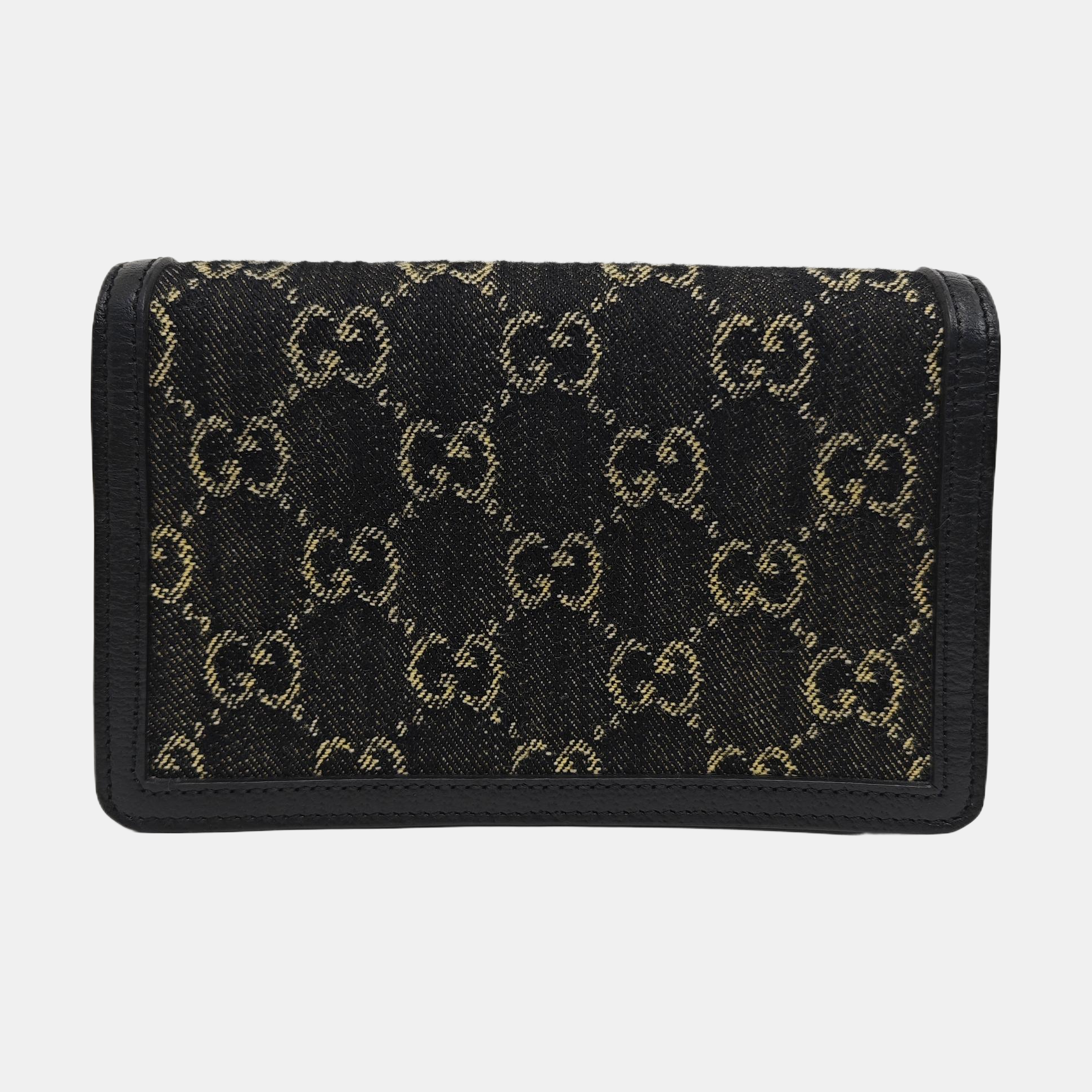 Dionysus Super Mini Monogram Denim Black