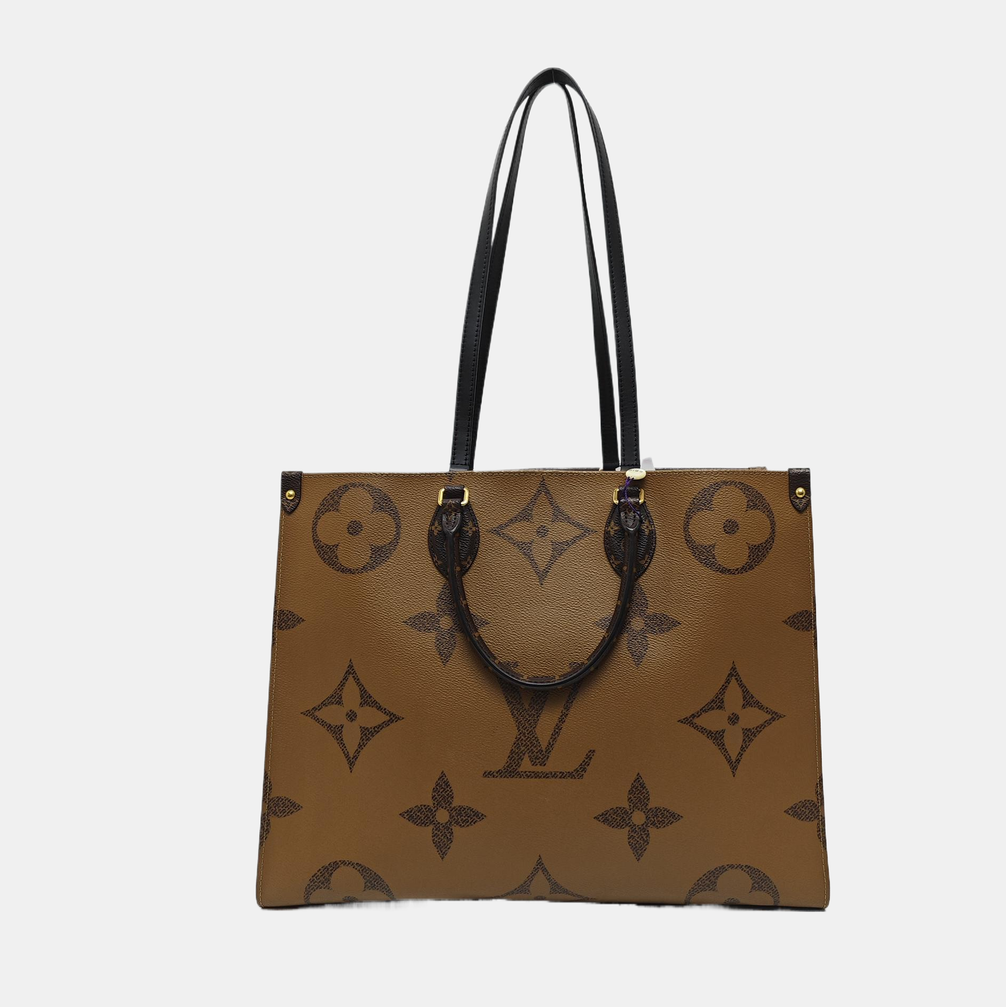 Authenticated pre-owned  ONTHEGO GM Monogram Coated Canvas Brown - Tote Bag at Looply