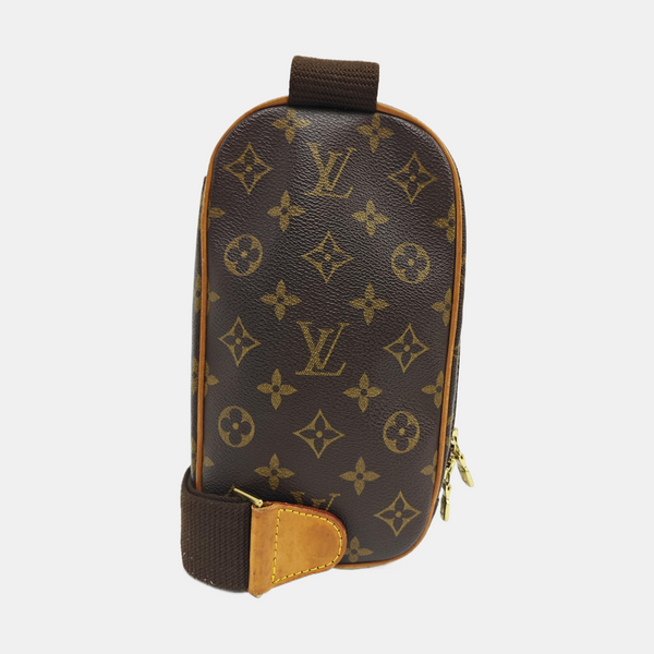 GANGE Monogram Coated Canvas Brown