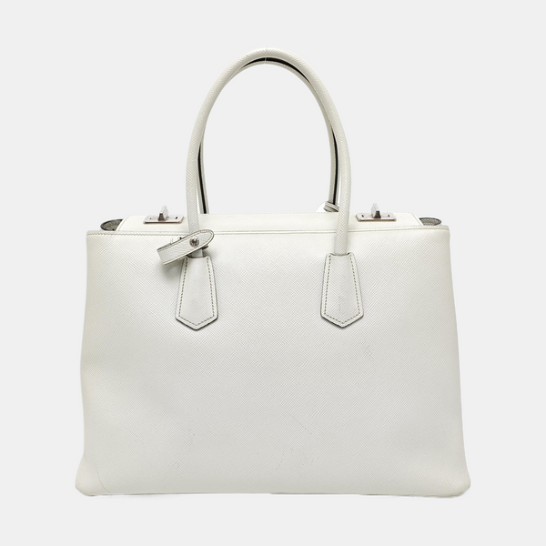 Twin Saffiano Calfskin White
