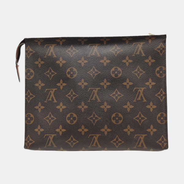TOILET POCKET 26 Monogram Coated Canvas Brown