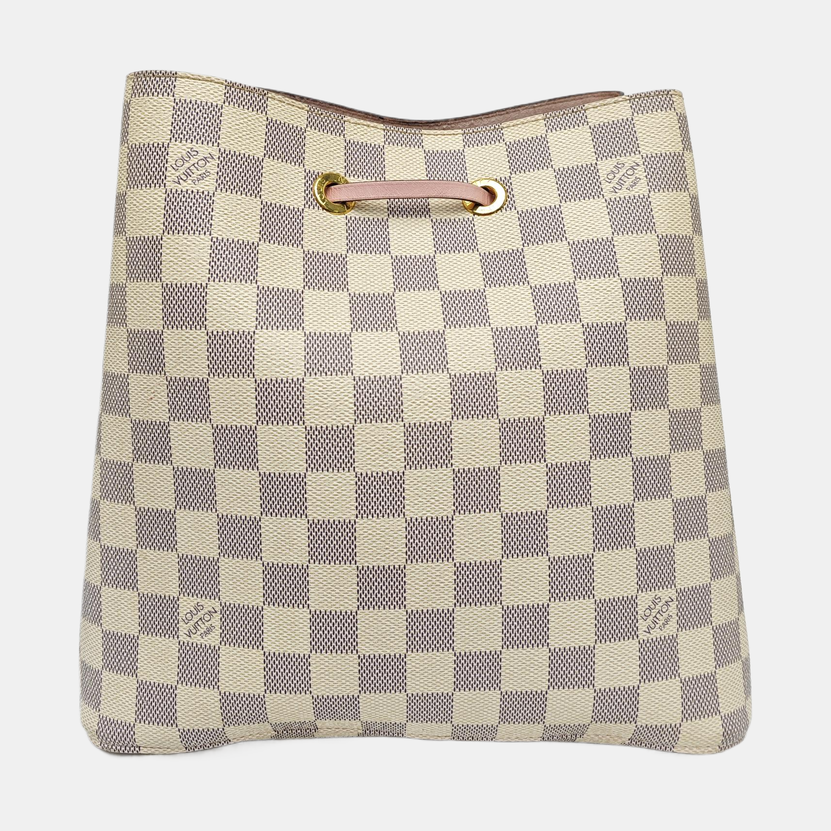NÉONOÉ MM Damier Azur Coated Canvas White