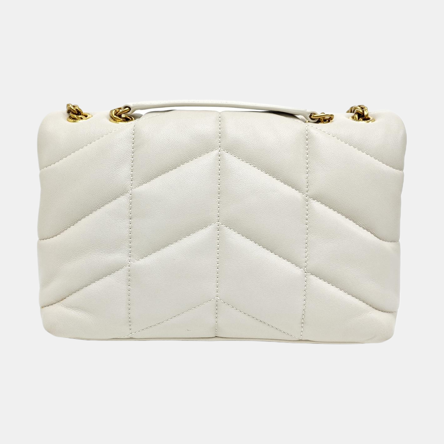 PUFFER Mini Quilted Lambskin Gray