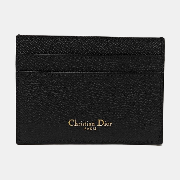 Authenticated pre-owned  30 Montaigne Calfskin Black Card Holder - Card Holder at Looply