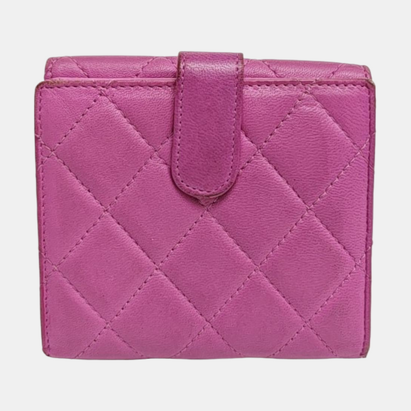 Quilted Lambskin Wallet Purple