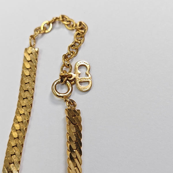 Twist Round Metal Gold Necklace
