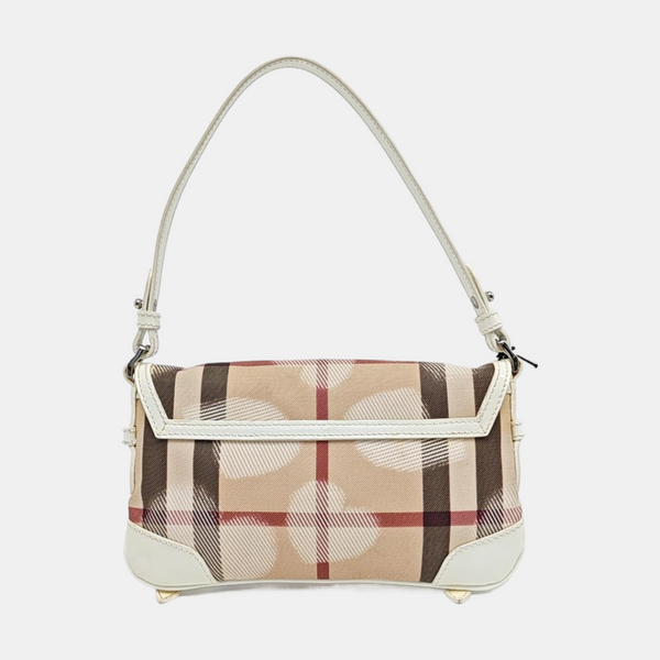 Coated Canvas Top Handle Bag Beige