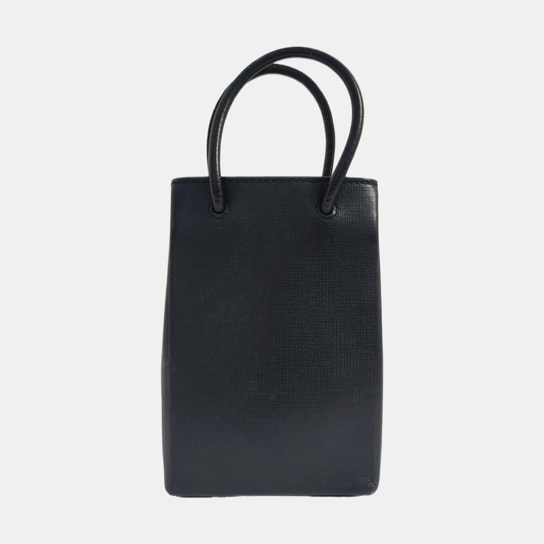 Shopping Bag Calfskin Black