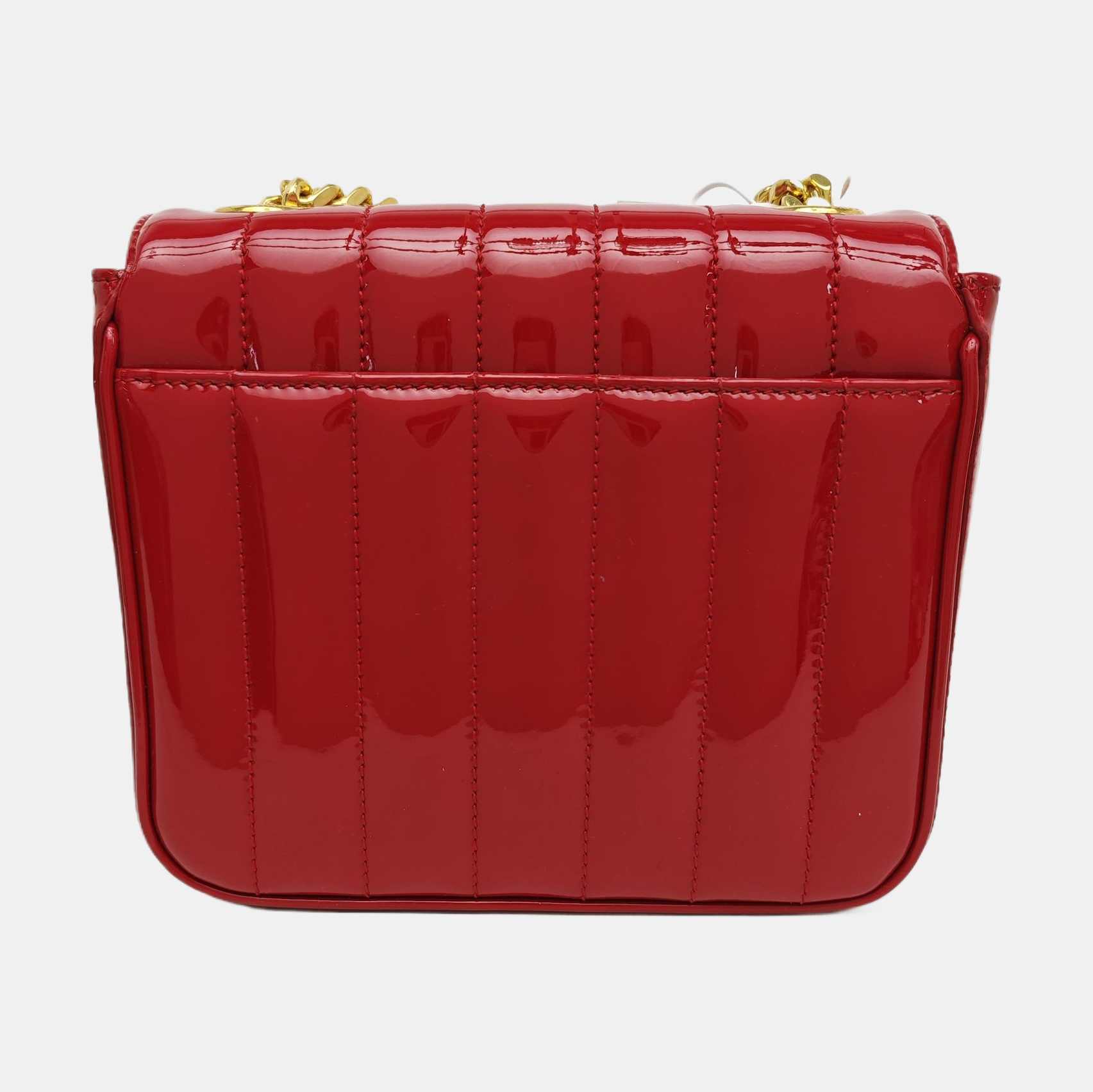 VICKY Small Quilted Patent Leather Red