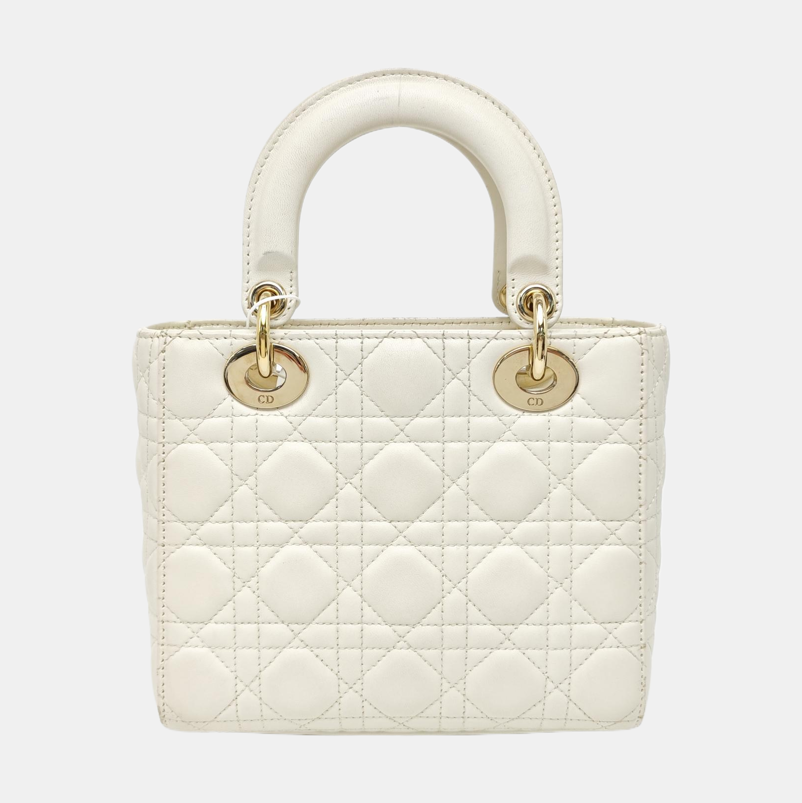 Lady Dior Small Cannage Lambskin White