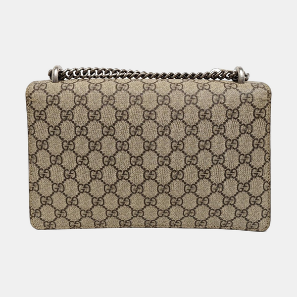 Dionysus Small Monogram Coated Canvas Beige