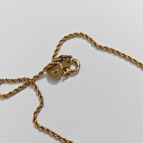 Twist Round Metal Gold Necklace