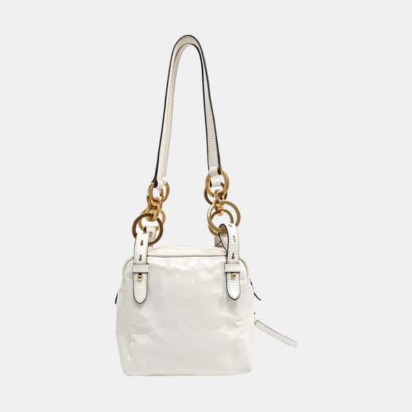 Dangle Mini Calfskin White
