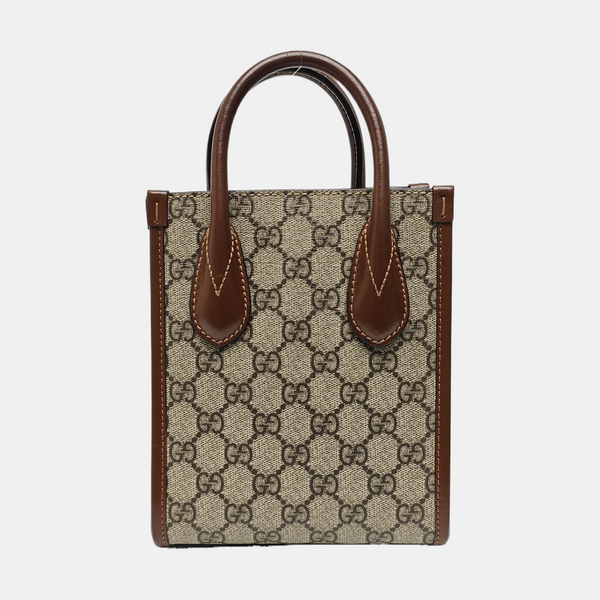 Retro Mini Monogram Coated Canvas Beige