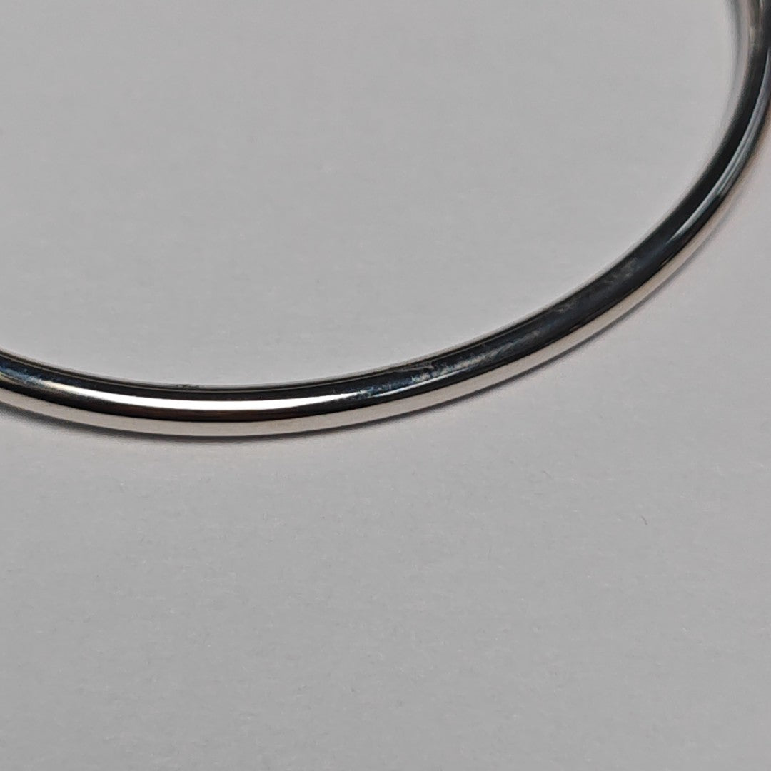 Tiffany T 18k White Gold Silver Bangle