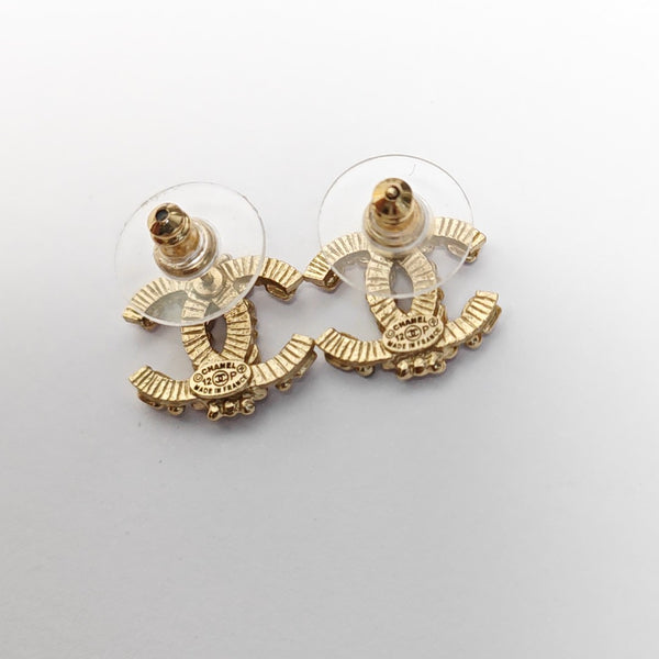 Pendientes CC en tono dorado, metal, otros dorados
