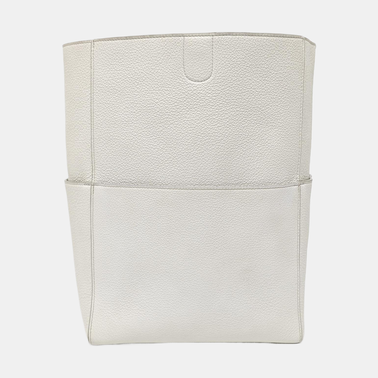 Authenticated pre-owned  SANGLE Calfskin White - Bucket Bag at Looply