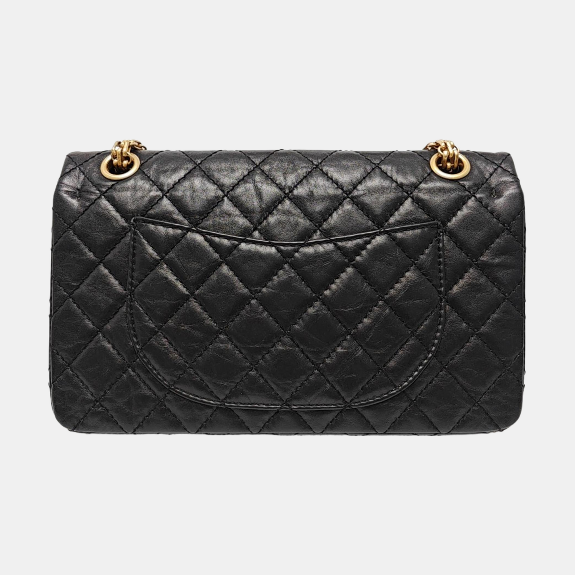 2.55 225 (small) Quilted Calfskin Black