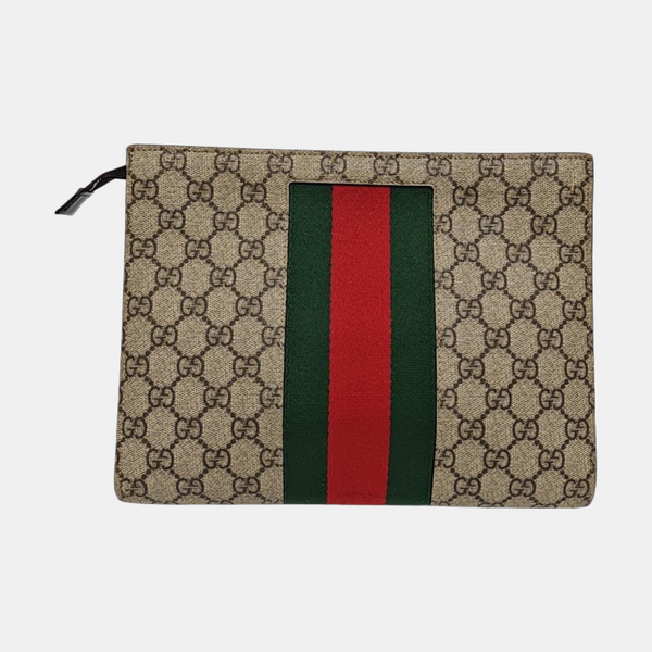 GG Supreme Monogram Coated Canvas Black
