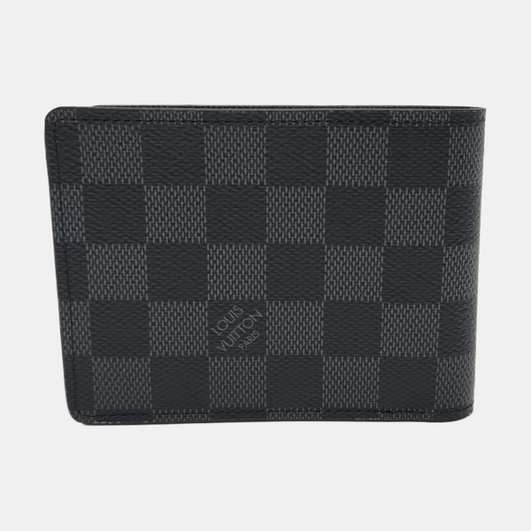 SLENDER Damier Graphite Coated Canvas Gray Wallet