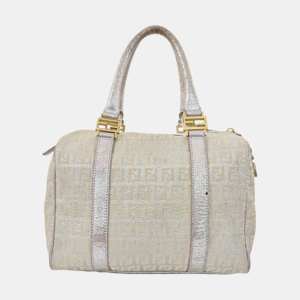 Canvas Top Handle Bag White