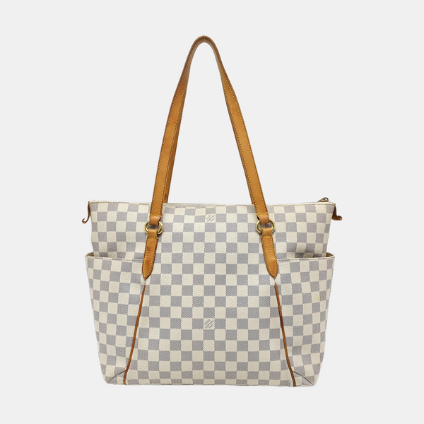 TOTALLY MM Damier Azur Coated Canvas White
