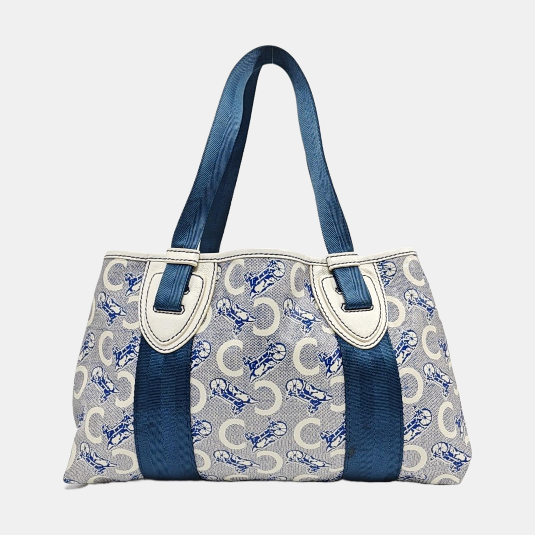 Coated Canvas Tote Bag Gray