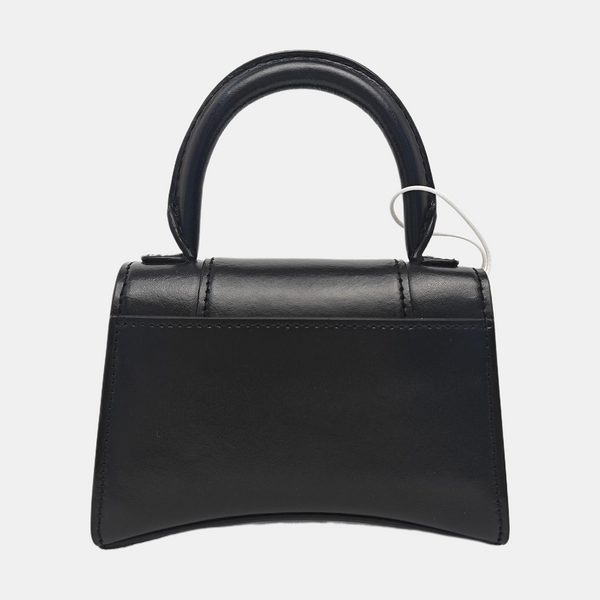 Minibolso de piel de becerro Hourglass negro