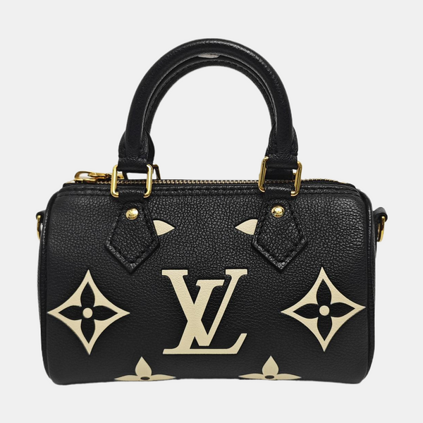 SPEEDY Nano Monogram Calfskin Black