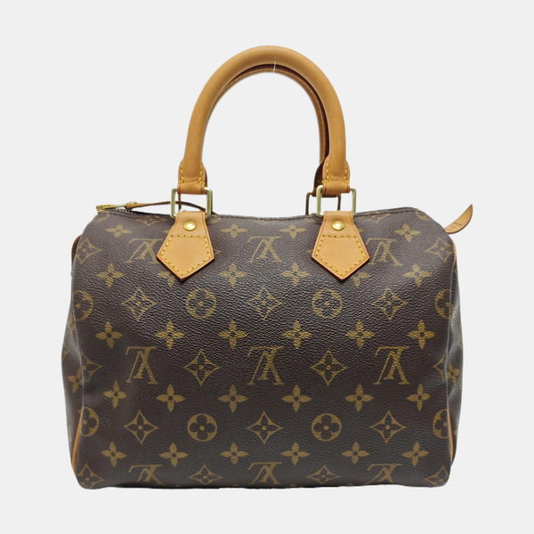 SPEEDY 25 Monogram Coated Canvas Brown