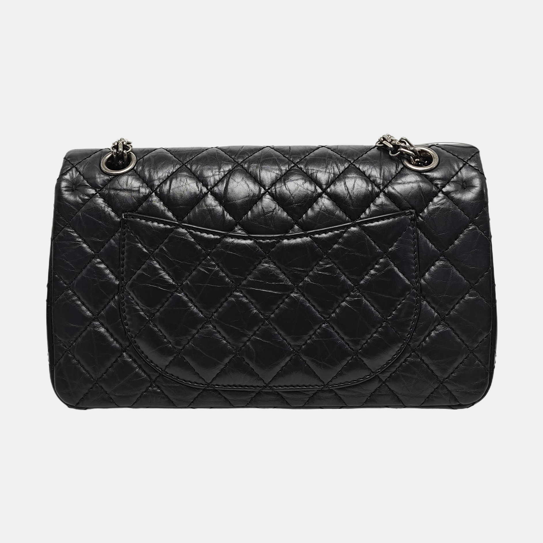 2.55 225 Quilted Calfskin Black