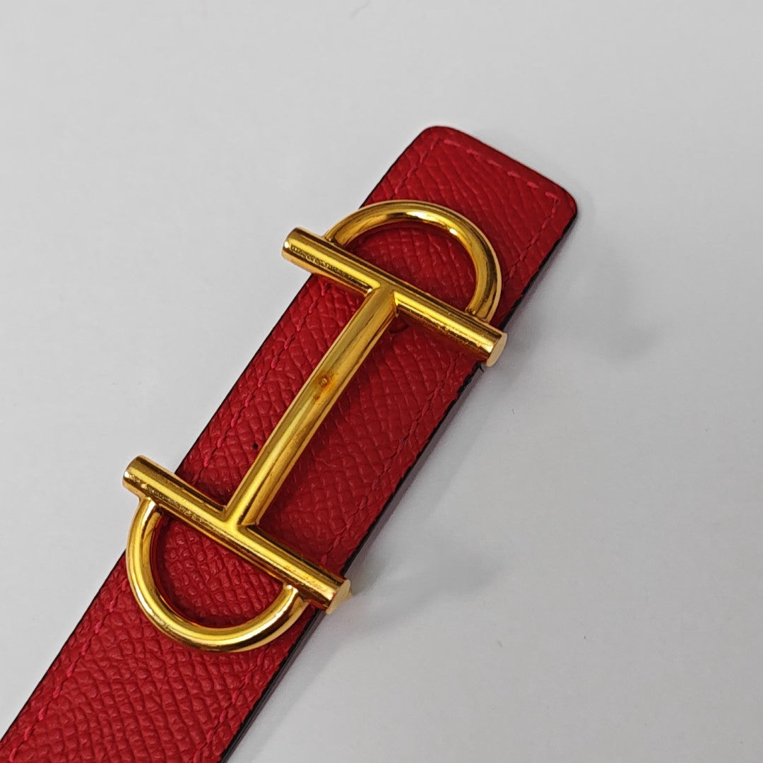 Leather Belt Red