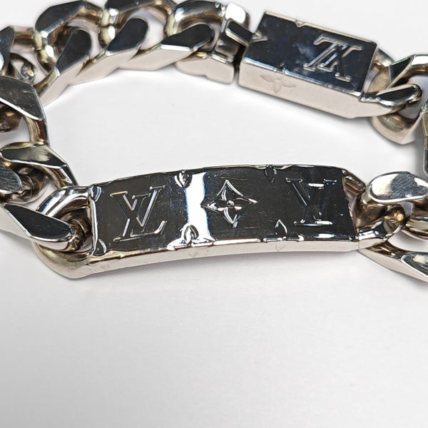 Monogram Metal Silver Bracelet