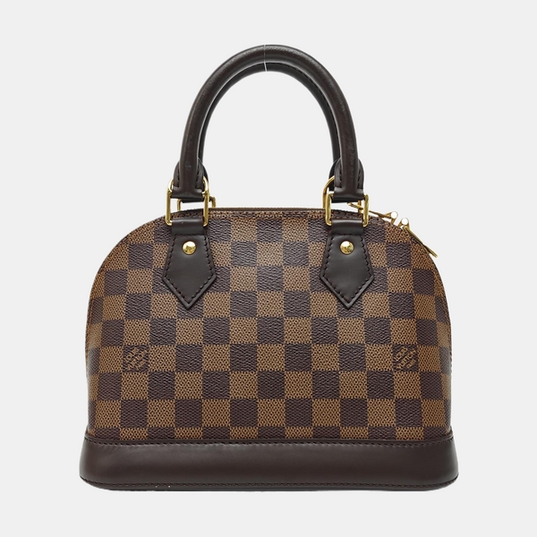 ALMA BB Damier Ebene Coated Canvas Brown