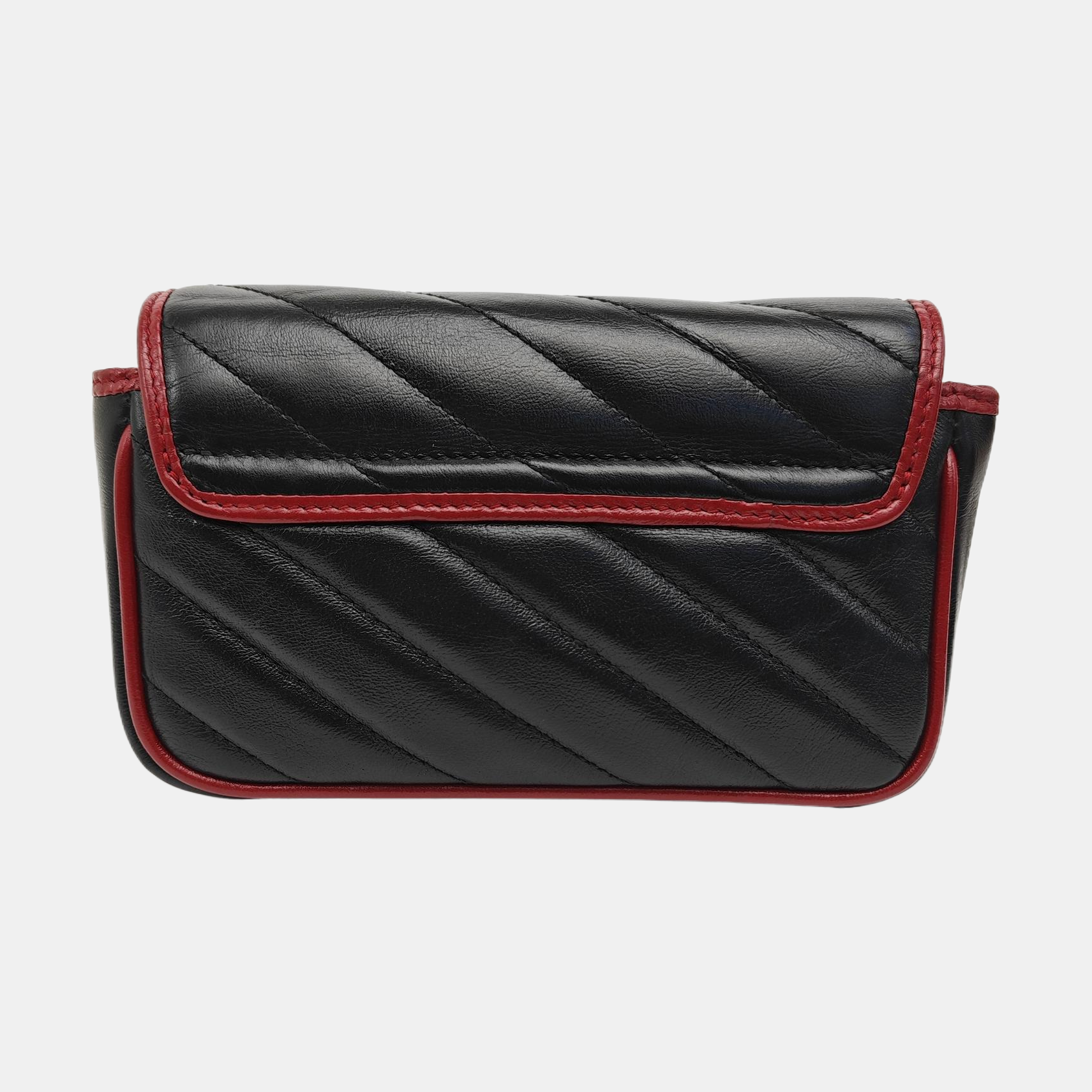 GG Marmont Super Mini Quilted Calfskin Black