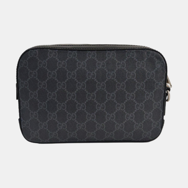 GG Supreme Small Monogram Coated Canvas Black