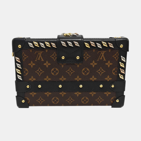 PETITE MALLE Monogram Coated Canvas Brown