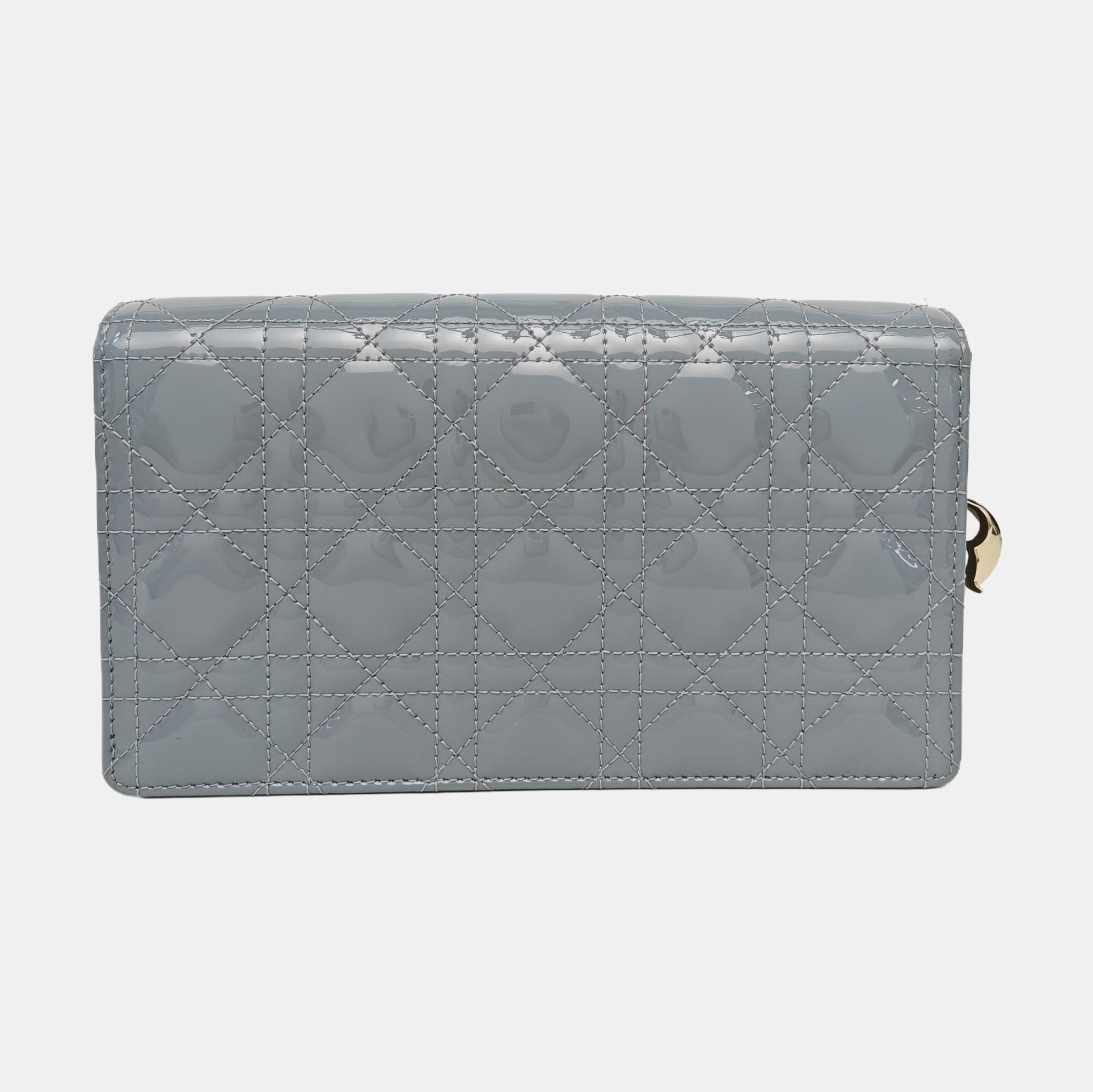 Lady Dior Small Cannage Calfskin Blue