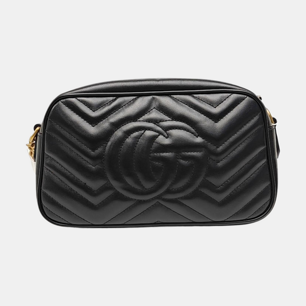 GG Marmont Small Quilted Calfskin Black